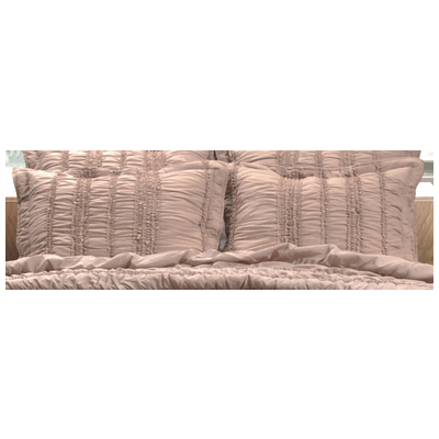 Pillow Cases Greenland Home Fashions Tiana 100% Polyester Taupe GL-1304JS 636047308931 Sham 100% polyester Microfiber face King 