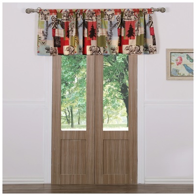 Drapes and Window Treatments Greenland Home Fashions Rustic Lodge 100% Polyester Multi Multi GL-1509GWV 636047345356 Window Rod Pocket 100% Polyester Multi Rustic MultiRustic 