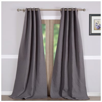Drapes and Window Treatments Greenland Home Fashions Vashon 100% Cotton face and back with Gray Gray GL-1509HWP 636047346346 Window Gray Grey 100% Cotton face and back with Gray Gray 