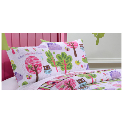 Pillow Cases Greenland Home Fashions Woodland Girl 100% Cotton Multi GL-1509KS 636047346636 Sham Cotton Quilt 
