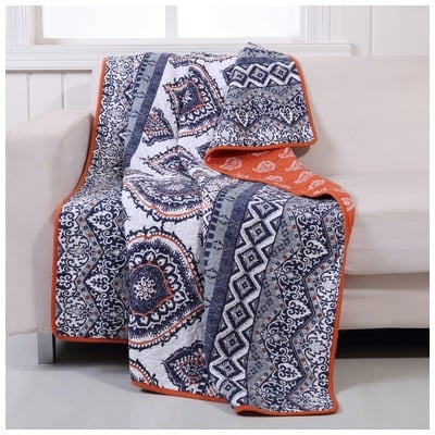 Greenland Home Fashions Blankets and Throws, Throw, Cotton, Cotton, Saffron, Throw, 100% Cotton, Accessory, 636047347954, GL-1510JTHR