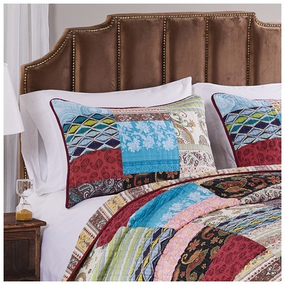 Pillow Cases Greenland Home Fashions Bohemian Dream 100% Cotton Multi GL-1601BS 636047351739 Sham cotton fill Cotton Quilt Full King Queen Twin 