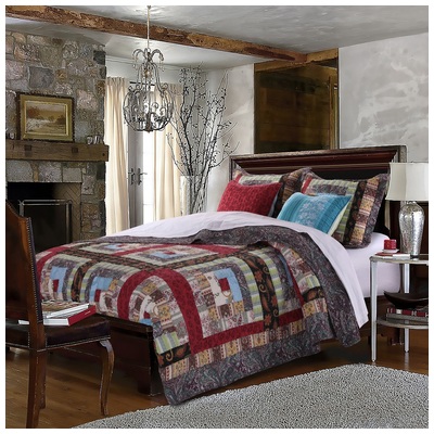 Greenland Home Fashions Quilts-Bedspreads and Coverlets, Multi, Full,DoubleKing,Queen,Twin, Cotton, Multi, 5-Piece Full/Queen, 100% Cotton exclusive of pillow insert(s), Bonus Set, 636047354013, GL-1601CBSQ