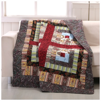 Blankets and Throws Greenland Home Fashions Colorado Lodge 100% Cotton Multi Multi GL-1601CTHR 636047351852 Accessory Throw Cotton Cotton 