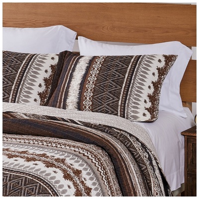 Pillow Cases Greenland Home Fashions Southwest 100% Cotton Latte GL-2006AKS 636047417947 Sham Blue navy teal turquiose indig cotton fill Cotton King 
