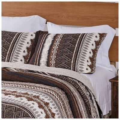Pillow Cases Greenland Home Fashions Southwest 100% Cotton Latte GL-2006AS 636047417930 Sham Blue navy teal turquiose indig cotton fill Cotton King 