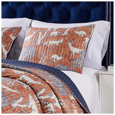 Pillow Cases Greenland Home Fashions Menagerie 100% Microfiber polyester face Saffron GL-2007BS 636047419330 Sham Blue navy teal turquiose indig Cotton King 