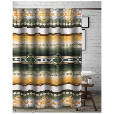 Greenland Home Fashions Shower Curtains, Cactus, Shower Curtain, 100% brushed microfiber polyester, Bath, 636047425386, GL-2102ASHW