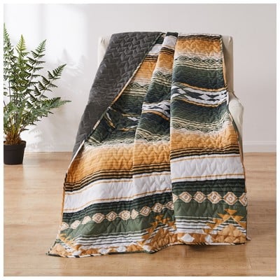 Blankets and Throws Greenland Home Fashions Zuma 100% Microfiber face and back; Cactus GL-2102ATHR 636047425355 Accessory Blue navy teal turquiose indig Throw Microfiber Polyester 