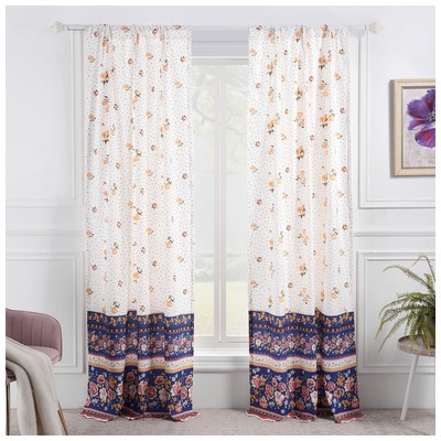 Drapes and Window Treatments Greenland Home Fashions Marsha 100% brushed microfiber polyes Blue GL-2104CWP 636047426468 Window Blue navy teal turquiose indig Rod Pocket 100% brushed microfiber polyes Curtain Blue Gold Natural Sage Teal Wh 