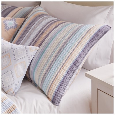 Pillow Cases Greenland Home Fashions Durango 100% Cotton Sky GL-2109CKS 636047429148 Sham Blue navy teal turquiose indig cotton fill Cotton King 