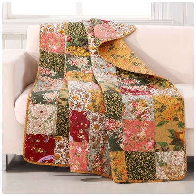 Blankets and Throws Greenland Home Fashions Antique Chic 100% Cotton Multi Multi GL-THROWAC 636047250247 Accessory Throw Cotton Cotton 