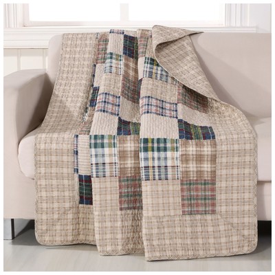Blankets and Throws Greenland Home Fashions Oxford 100% Cotton Multi Multi GL-THROWOX 636047308658 Accessory Throw Cotton Cotton 