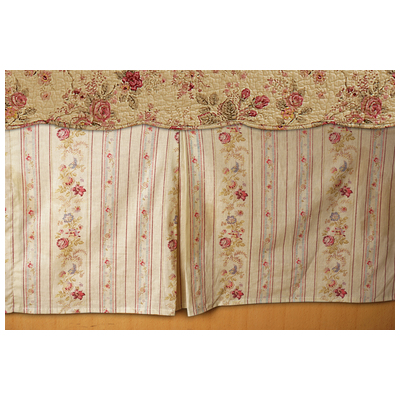 Greenland Home Fashions Bedskirts, Multi, Full, Cotton drop.  Polyester platform., Bed Skirt 15", 636047339218, GL-WB0726-BSKF