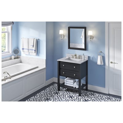 Bathroom Vanities Hardware Resources 2nd Gen Adler Vanities MDF Black VKITADL30BKWCR 840002560948 Vanity Single Sink Vanities 30-40 Black Cabinets Only 25 