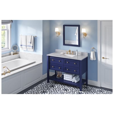 Bathroom Vanities Hardware Resources 2nd Gen Adler Vanities MDF Hale Blue VKITADL48BLWCR 840002560320 Vanity Single Sink Vanities 40-50 Blue Cabinets Only 25 