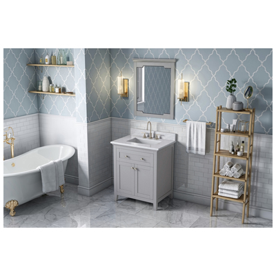 Bathroom Vanities Hardware Resources 2nd Gen Chatham Vanities Wood Grey VKITCHA30GRWCR 840002560443 Vanity Single Sink Vanities 30-40 Gray Cabinets Only 25 