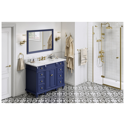 Bathroom Vanities Hardware Resources 2nd Gen Douglas Vanities MDF Hale Blue VKITDOU48BLWCR 840002560504 Vanity Single Sink Vanities 40-50 Blue Cabinets Only 25 