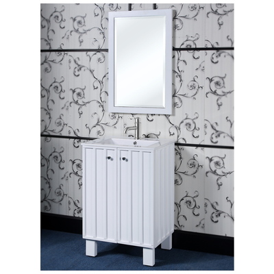 Bathroom Vanities InFurniture Modern Country White IN3124-W 728028350272 Single Sink Vanities Under 30 white With Top and Sink 25 