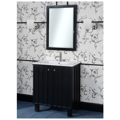 Bathroom Vanities InFurniture Modern Country Black IN3130-B 728028350371 Single Sink Vanities Under 30 Black 25 