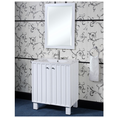 Bathroom Vanities InFurniture Modern Country White IN3130-W 728028350470 Single Sink Vanities Under 30 white 25 