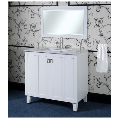 Bathroom Vanities InFurniture Modern Country White IN3236-W 728028350715 Single Sink Vanities 30-40 white With Top and Sink 25 