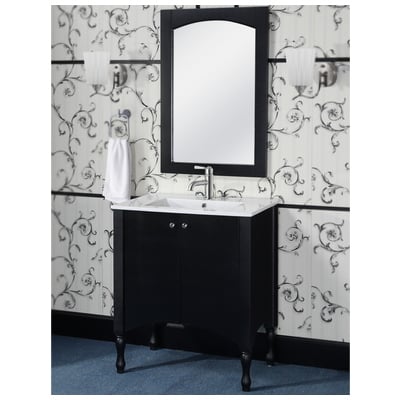 Bathroom Vanities InFurniture Modern Country Black IN3330-B 728028350388 Single Sink Vanities Under 30 Black 25 