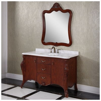 Bathroom Vanities InFurniture Dark Brown WB-19883 728028313475 Single Sink Vanities 50-70 Dark Brown With Top and Sink 25 
