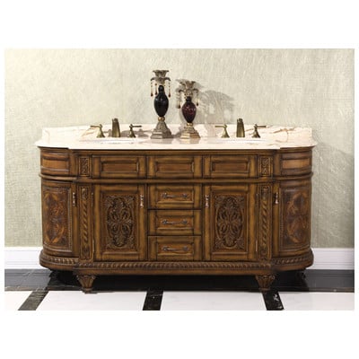 Bathroom Vanities InFurniture Majestic Solid Oak Wood Perlato Svevo WB-2871L 728028222647 Double Sink Vanities 70-90 25 