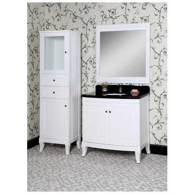 Bathroom Vanities InFurniture Cottage Charm White WB3536-W 728028350746 Single Sink Vanities 30-40 white With Top and Sink 25 
