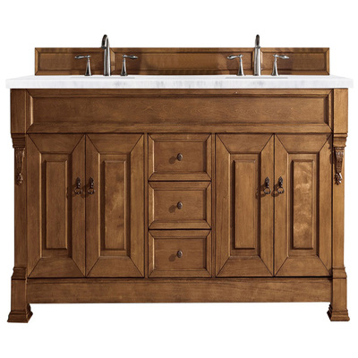 James Martin Bathroom Vanities, Double Sink Vanities, 70-90, Transitional, Dark Brown, With Top and Sink, Country Oak, Transitional, Arctic Fall Solid Surface, Yellow Poplar, Plywood Panels and MDF, Red Oak Veneer, Vanity, 846871042332, 147-114-5771-