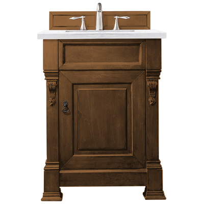 James Martin Bathroom Vanities, Single Sink Vanities, Under 30, Transitional, Dark Brown, With Top and Sink, Country Oak, Transitional, Arctic Fall Solid Surface, Yellow Poplar, Plywood Panels and MDF, Red Oak Veneer, Vanity, 846871042387, 147-114-V2