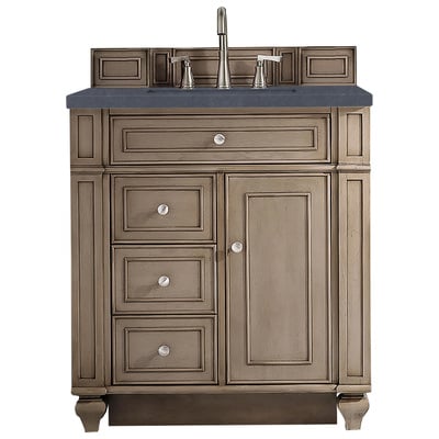 Bathroom Vanities James Martin Bristol Parawood Plywood Panels Blac Whitewashed Walnut Whitewashed Walnut 157-V30-WW-3CSP 846871077037 Vanity Single Sink Vanities Under 30 Transitional Light Brown With Top and Sink 
