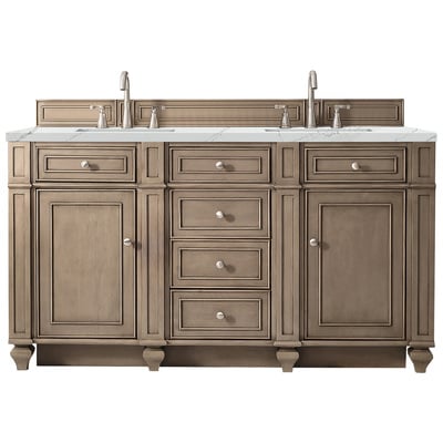 Bathroom Vanities James Martin Bristol Parawood Plywood Panels Blac Whitewashed Walnut Whitewashed Walnut 157-V60D-WW-3ENC 840108939174 Vanity Double Sink Vanities 50-70 Transitional Light Brown With Top and Sink 