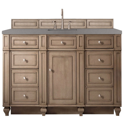 James Martin Bathroom Vanities, Single Sink Vanities, 50-70, Transitional, Light Brown, With Top and Sink, Whitewashed Walnut, Transitional, Grey Expo Quartz, Parawood, Plywood Panels, Black Walnut Veneers, Vanity, 846871078027, 157-V60S-WW-3GEX