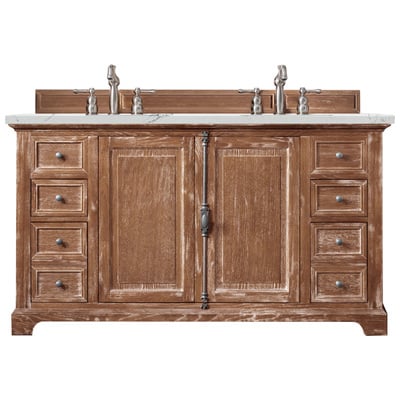 Bathroom Vanities James Martin Providence Ash Yellow Poplar Plywood Pa Driftwood Driftwood 238-105-5611-3ENC 840108939693 Vanity Double Sink Vanities 50-70 Transitional Light Brown With Top and Sink 