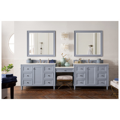 Bathroom Vanities James Martin Copper Cove Encore Yellow Poplar Plywood Panels Silver Gray Silver Gray 301-V122-SL-DU-3AF 846871065560 Vanity Double Sink Vanities Over 90 Traditional Gray With Top and Sink 