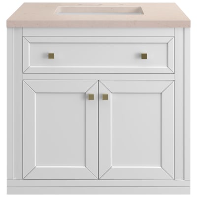 James Martin Bathroom Vanities, Single Sink Vanities, Under 30, Modern, White, Wall Mount Vanities, With Top and Sink, Glossy White, Modern Farmhouse, Transitional, Eternal Marfil, Yellow Poplar Solids, Plywood Panels, Vanity, 840108947537, 305-V30-G