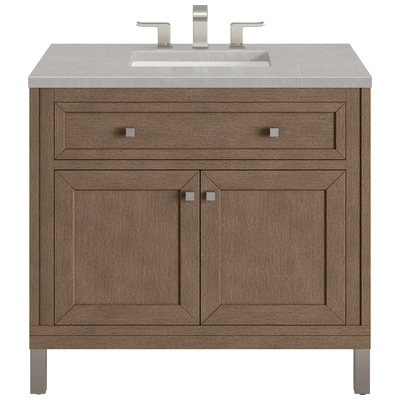 Bathroom Vanities James Martin Chicago Parawood Plywood Black Walnu Whitewashed Walnut Whitewashed Walnut 305-V36-WWW-3ESR 840108923838 Vanity Single Sink Vanities 30-40 Modern Light Brown Wall Mount Vanities With Top and Sink 