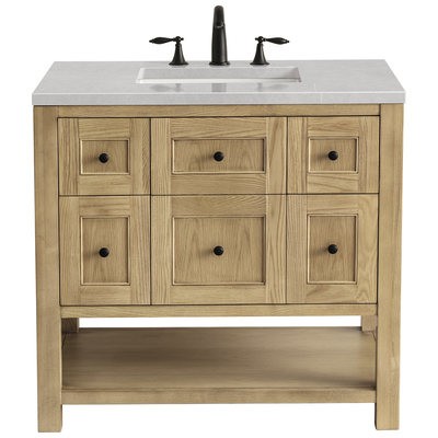 Bathroom Vanities James Martin Breckenridge Ash Solids and Plywood Panels Light Natural Oak Light Natural Oak 330-V36-LNO-3ESR 840108949159 Vanity Single Sink Vanities 30-40 Modern Light Brown With Top and Sink 