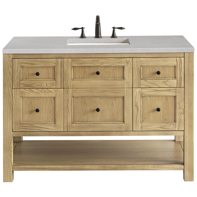 Bathroom Vanities James Martin Breckenridge Ash Solids and Plywood Panels Light Natural Oak Light Natural Oak 330-V48-LNO-3ESR 840108949456 Vanity Single Sink Vanities 40-50 Modern Light Brown With Top and Sink 