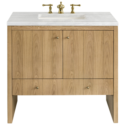 James Martin Bathroom Vanities, Single Sink Vanities, 30-40, Modern, Light Brown, With Top and Sink, Light Natural Oak, Contemporary/Modern, Modern Farmhouse.Transitional, Arctic Fall, Ash Solids and Plywood Panels with Flat Cut White Oak Veneers, Va