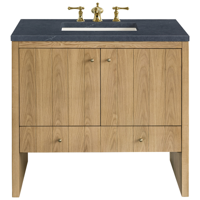 James Martin Bathroom Vanities, Single Sink Vanities, 30-40, Modern, Light Brown, With Top and Sink, Light Natural Oak, Contemporary/Modern, Modern Farmhouse.Transitional, Charcoal Soapstone, Ash Solids and Plywood Panels with Flat Cut White Oak Vene