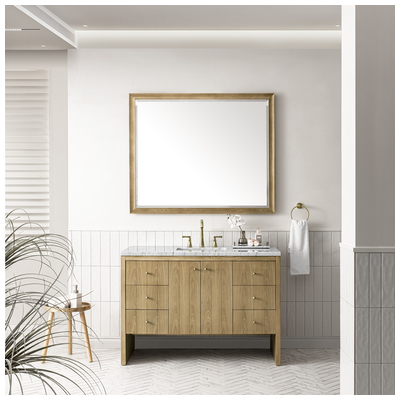 James Martin Bathroom Vanities, Single Sink Vanities, 40-50, Modern, Light Brown, With Top and Sink, Light Natural Oak, Contemporary/Modern, Modern Farmhouse.Transitional, Arctic Fall, Ash Solids and Plywood Panels with Flat Cut White Oak Veneers, Va