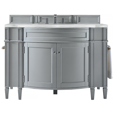 James Martin Bathroom Vanities, Single Sink Vanities, 40-50, Transitional, Gray, With Top and Sink, Urban Gray, Transitional, Arctic Fall Solid Surface, Yellow Poplar, Plywood Panels, Vanity, 840108922190, 650-V46R-UGR-AF