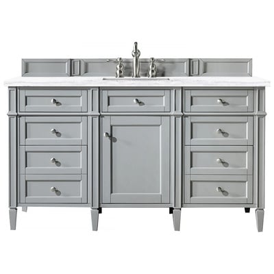 James Martin Bathroom Vanities, Single Sink Vanities, 50-70, Transitional, Gray, With Top and Sink, Urban Gray, Transitional, Arctic Fall Solid Surface, Yellow Poplar, Plywood Panels, Vanity, 846871044596, 650-V60S-UGR-3AF