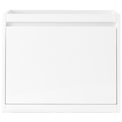 James Martin Bathroom Vanities, Single Sink Vanities, Under 30, Transitional, White, Glossy White, Transitional, Yellow Poplar Solids, Plywood Panels and MDF, Vanity, 840108921360, 801-V23.6-GW