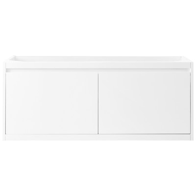 James Martin Bathroom Vanities, Single Sink Vanities, 40-50, Transitional, White, Glossy White, Transitional, Yellow Poplar Solids, Plywood Panels and MDF, Vanity, 840108921391, 801-V47.3-GW