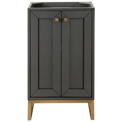 James Martin Bathroom Vanities, Single Sink Vanities, Under 30, Transitional, Gray, Mineral Gray, Transitional, Yellow Poplar Solids, Plywood Panels and MDF, Vanity, 840108912269, E303-V20-MG-RGD