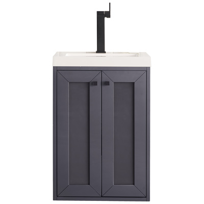 Bathroom Vanities James Martin Chianti Yellow Poplar Solids Plywood Mineral Gray Mineral Gray E303V20MGWG 840108931352 Vanity Single Sink Vanities Under 30 Transitional Gray Wall Mount Vanities With Top and Sink 